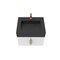 Castello Usa Nile 24-inch White Vanity Set with Black Top and Gold Handles CB-MC-24W-GLD-2053-BL - alternate 2